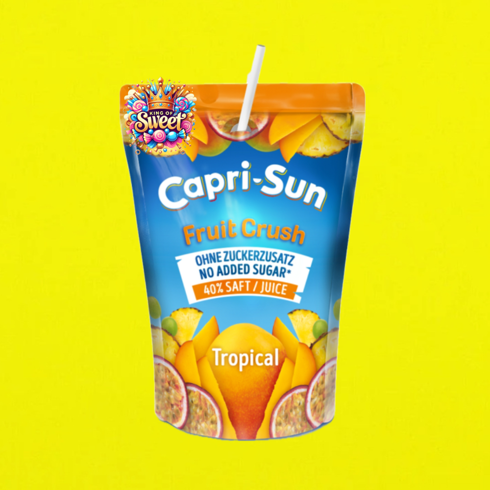 Capri-Sun Fruit Crush Tropical 200ml â 100% jus de fruits tropicaux, sans sucres ajoutĂ©s