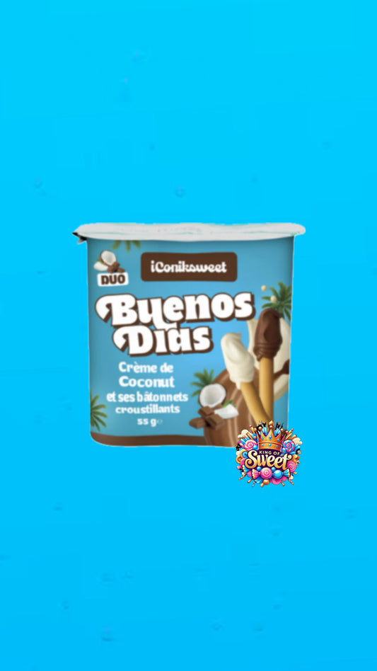 Buenos Días – Crème de Noix de Coco & Bâtonnets Croustillants (55g) Snack Gourmand iConiksweet