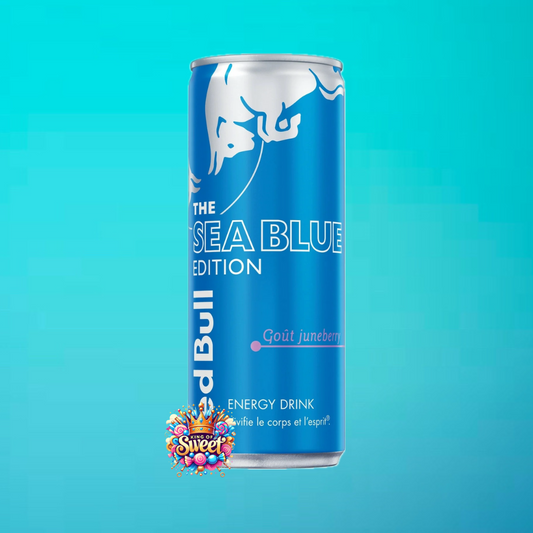 Red Bull Sea Blue Edition 250 ml – Énergie fruitée Juneberry, caféine & vitamines B