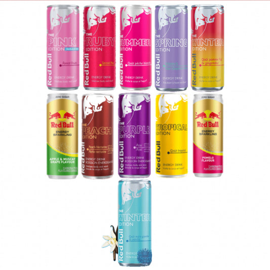 Pack Découverte Monde – 11 Red Bull Fruités & Exclusifs du Monde - 11x 250ml
