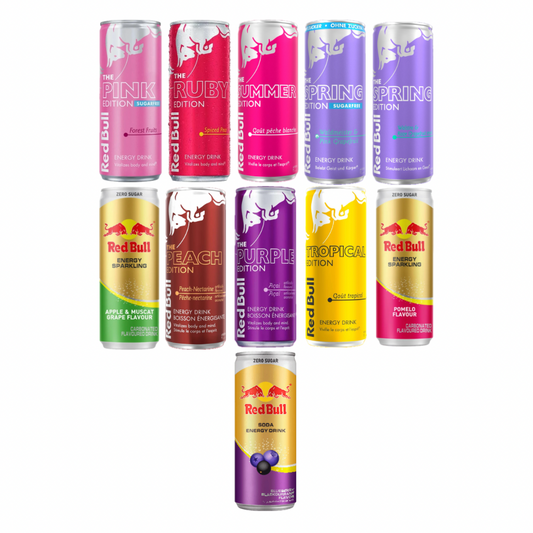 Pack Découverte Monde – 11 Red Bull Fruités & Exclusifs du Monde