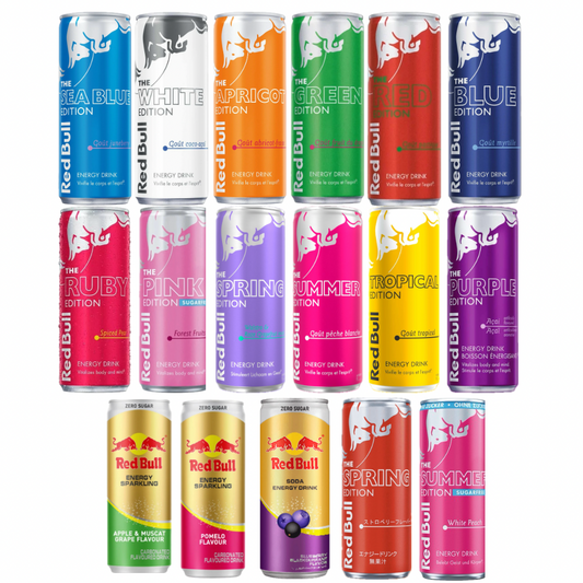 Pack Red Bull Premium – 17 Éditions rares et internationales – Import premium