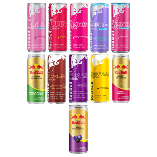 Pack Découverte Monde – 11 Red Bull Fruités & Exclusifs du Monde - 11x 250ml
