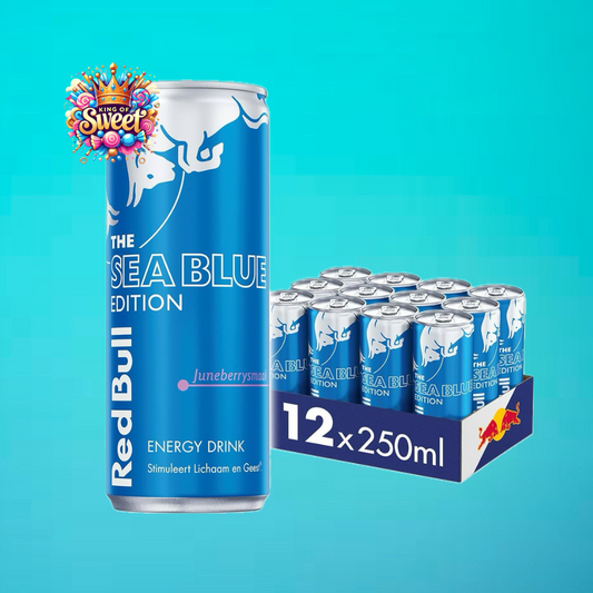 X12 Red Bull Sea Blue Edition 250 ml – Énergie fruitée Juneberry, caféine & vitamines B